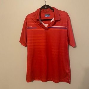 PGA tour large red collared shirt